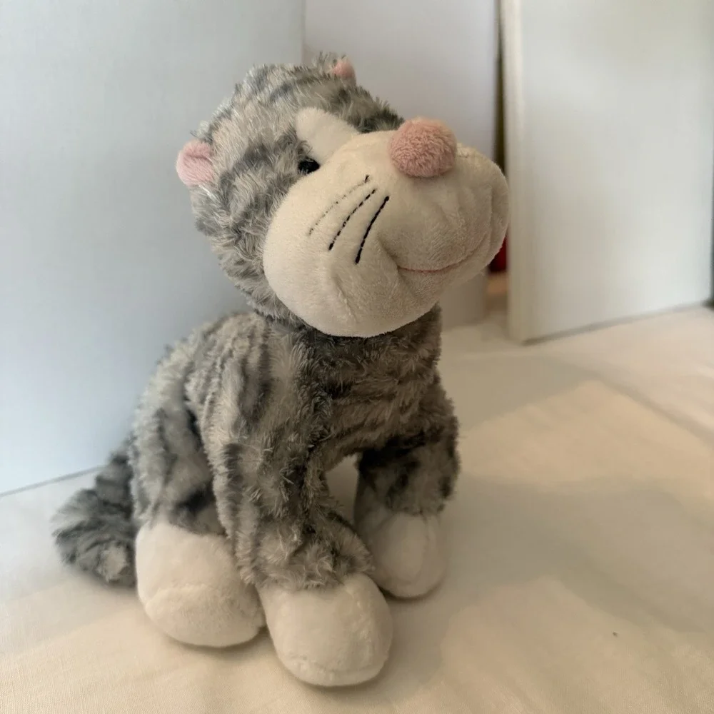 Webkinz Sterling Cheeky Cat HM496 Gray Striped Cat Plush Ganz No Code